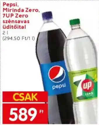 Pepsi Mirinda Zero 7UP Zero szénsavas üdítőital 2l