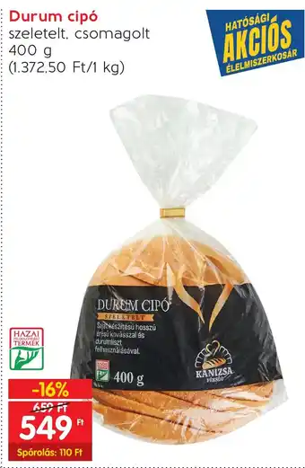 Interspar Durum cipó 400 g ajánlat