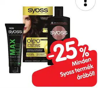Minden Syoss termék árából!