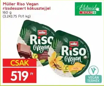 Interspar Müller Riso Vegan rizsdesszert kókusztejjel 160 g ajánlat