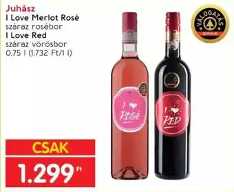 Interspar Juhász I Love Merlot Rosé 0.75l ajánlat