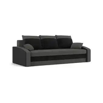 Bonus Shop HEWLET kanapéágy, normál szövet, hab töltőanyag, szín - szürke / fekete ajánlat