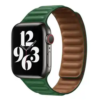 Smartwatcherz Mágneses Apple Watch Bőr szíj - Zöld - 42, 44, 45, 49mm ajánlat