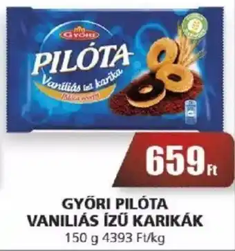 Príma GYŐRI PILÓTA VANILIÁS ÍZŰ KARIKÁK 150g ajánlat