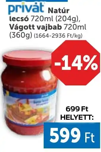 PRIVÁT privát Natúr lecsó 720ml ajánlat