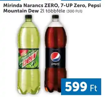 PRIVÁT Mirinda Narancs ZERO, 7-UP Zero, Pepsi Mountain Dew 2l ajánlat