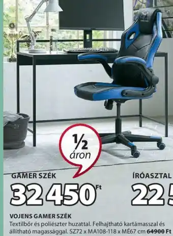 JYSK VOJENS GAMER SZÉK 1 db ajánlat
