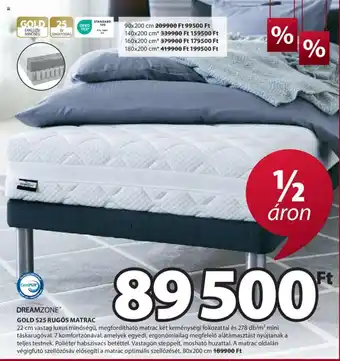 JYSK DREAMZONE GOLD S25 RUGÓS MATRAC 1 db ajánlat