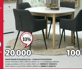 JYSK MARSTRAND ÉTKEZŐASZTAL 1 db ajánlat