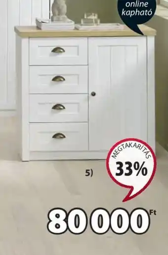 JYSK MARKSKEL Komód, 4 fiókos, 1 ajtós 1 db ajánlat