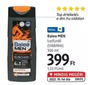 DM Balea MEN tusfürdő 300 ml ajánlat