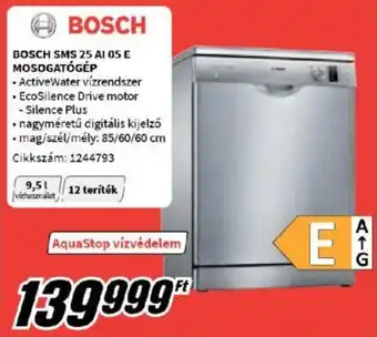 MediaMarkt BOSCH SMS 25 AI 05 E MOSOGATÓGÉP ajánlat