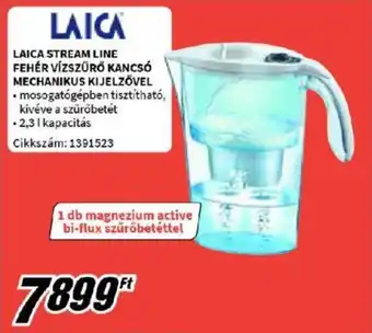 Media Markt LAICA STREAM LINE FEHÉR VÍZSZŰRŐ KANCSÓ MECHANIKUS KIJELZŐVEL ajánlat