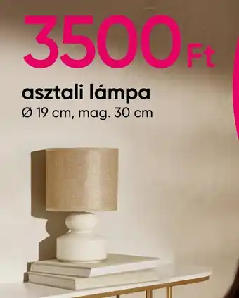 asztali lámpa Ø 19 cm, mag. 30 cm