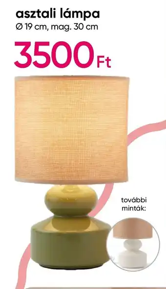 Pepco asztali lámpa Ø 19 cm, mag. 30 cm ajánlat