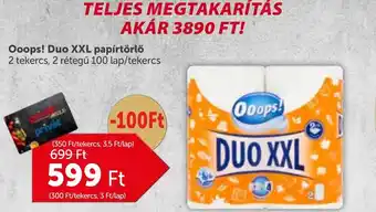 PRIVÁT Ooops! Duo XXL papírtörlő ajánlat