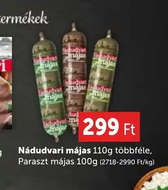 PRIVÁT Nádudvari májas 110g többféle, Paraszt májas 100g ajánlat