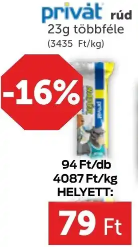 PRIVÁT privát rúd 23g ajánlat