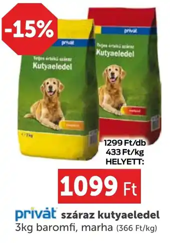 PRIVÁT privát száraz kutyaeledel 3kg ajánlat