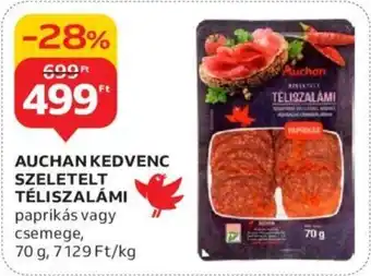 Auchan AUCHAN KEDVENC SZELETELT TÉLISZALÁMI ajánlat