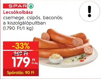 Spar Lecsókolbász 10dkg ajánlat