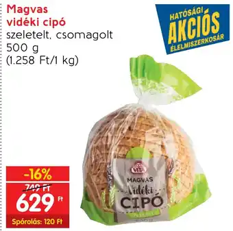 Spar Magvas vidéki cipó 500g ajánlat