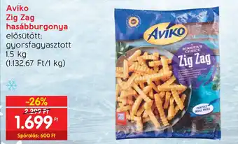 Spar Aviko Zig Zag hasábburgonya 1.5kg ajánlat
