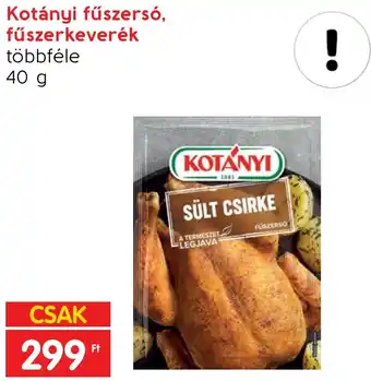 Spar Kotányi fűszersó, fűszerkeverék 40g ajánlat