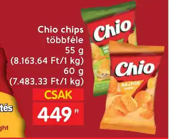Spar Chio chips 55g ajánlat