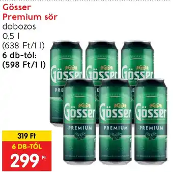 Spar Gösser Premium sör 0.5l ajánlat