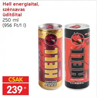 Spar Hell energiaital, szénsavas üdítőital 250ml ajánlat