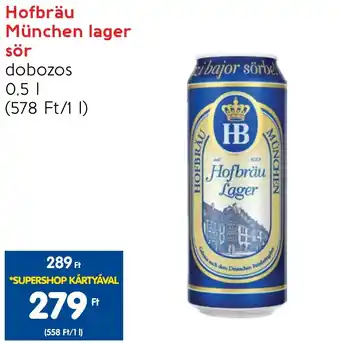 Spar Hofbräu München lager sör 0.5l ajánlat