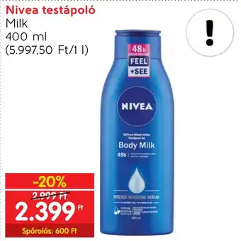 Spar Nivea testápoló 400ml ajánlat