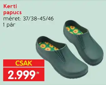 Kerti papucs meret: 37/38-45/46 1 pár