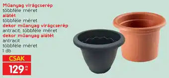 Spar Műanyag virágcserép többféle méret alátét ajánlat