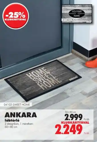 ANKARA lábtörlő 2 designban, 1 méretben: 50×80 cm