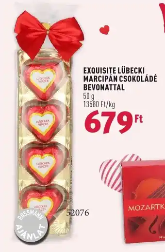 Rossmann EXQUISITE LÜBECKI MARCIPÁN CSOKOLÁDÉ BEVONATTAL 50g ajánlat
