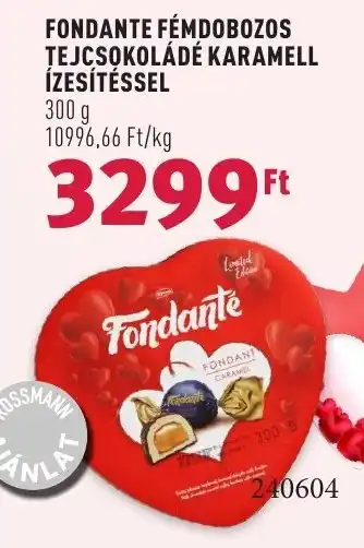 FONDANTE FÉMDOBOZOS TEJCSOKOLÁDÉ KARAMELL ÍZESÍTÉSSEL 300g