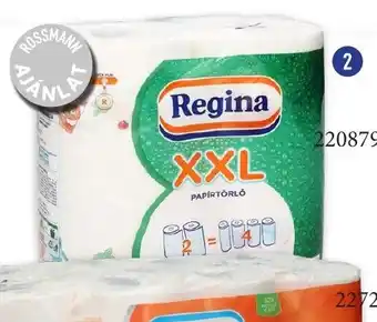 Rossmann REGINA XXL HÁZTARTÁSI PAPÍRTÖRLŐ 2 rétegű. 2 tekercs ajánlat