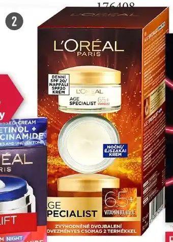 Rossmann L'ORÉAL AGE SPECIALIST 55+ VAGY 65+ ARCKRÉM DUOPACK 2x50 ml ajánlat