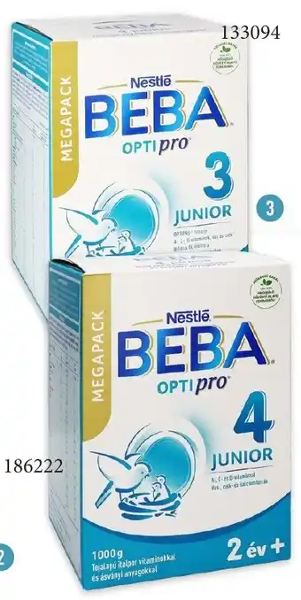 Rossmann BEBA OPTIPRO 2 TÁPSZER 6 HÓNAPOS KORTÓL VAGY OPTIPRO JUNIOR TERMÉKEK 12, 24 HÓNAPOS KORTÓL ajánlat