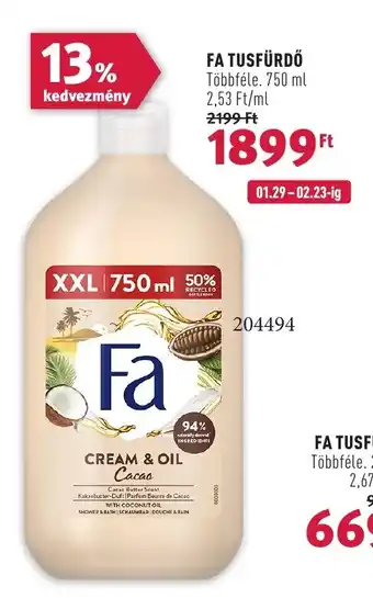Rossmann FA TUSFÜRDŐ 750 ml ajánlat