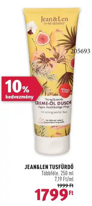 Rossmann JEAN&LEN TUSFÜRDŐ Többféle. 250 ml ajánlat