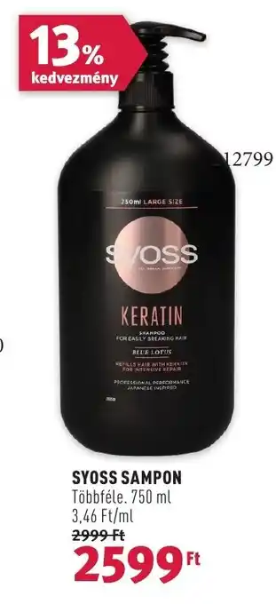 Rossmann SYOSS SAMPON 750 ml ajánlat