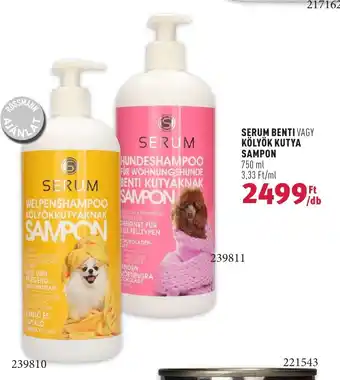 Rossmann SERUM BENTI VAGY KÖLYÖK KUTYA SAMPON 750 ml ajánlat