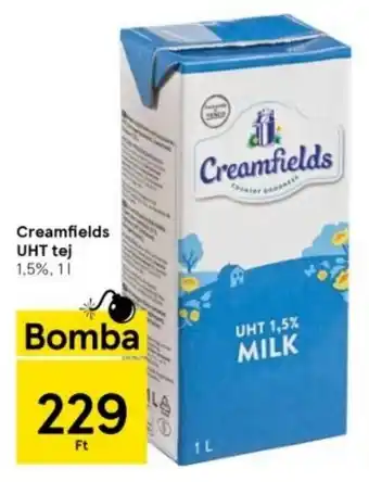 Tesco Creamfields UHT tej 1.5%, 1l ajánlat