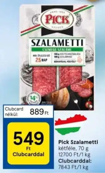 Tesco Pick Szalametti kétféle, 70 g ajánlat
