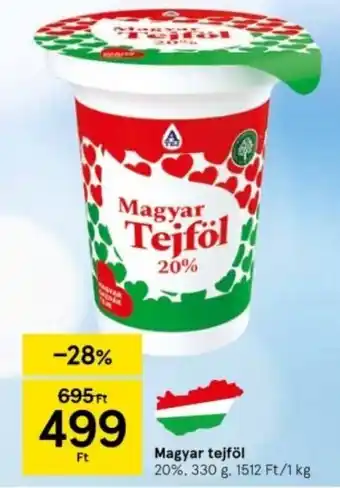 Tesco Magyar tejföl 20%, 330 g ajánlat