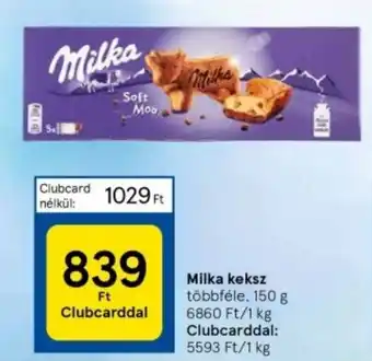 Tesco Milka keksz 150 g ajánlat