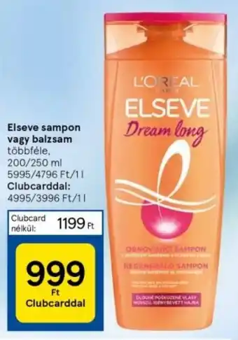 Tesco Elseve sampon vagy balzsam, 200/250 ml ajánlat